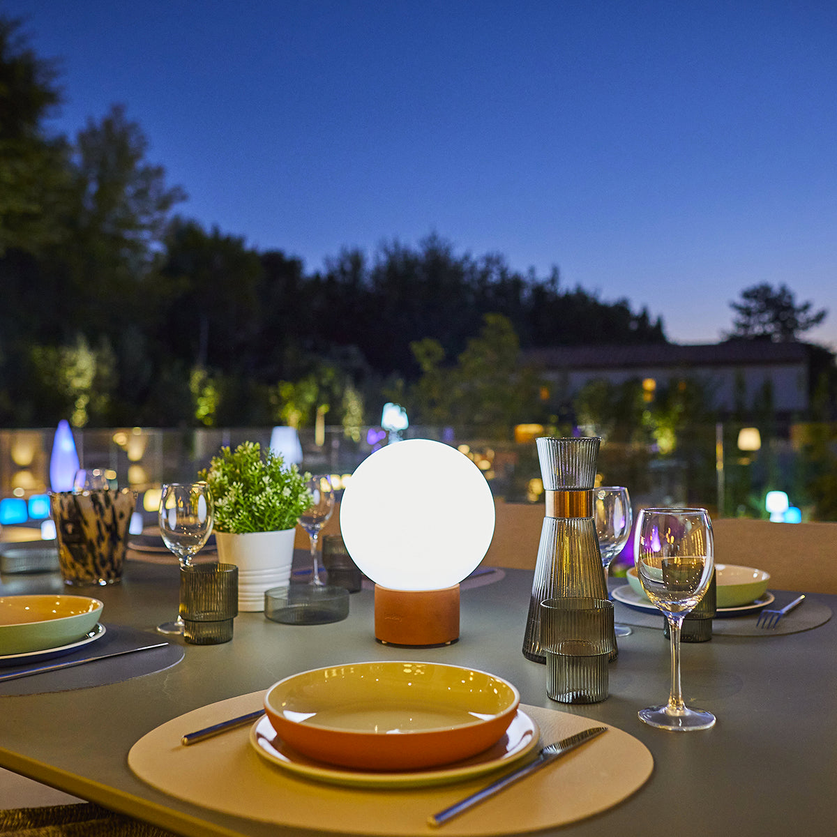Lampe de table touch pied en terre cuite LED blanc chaud/dimmable TERRA TERRE CUITE H25cm