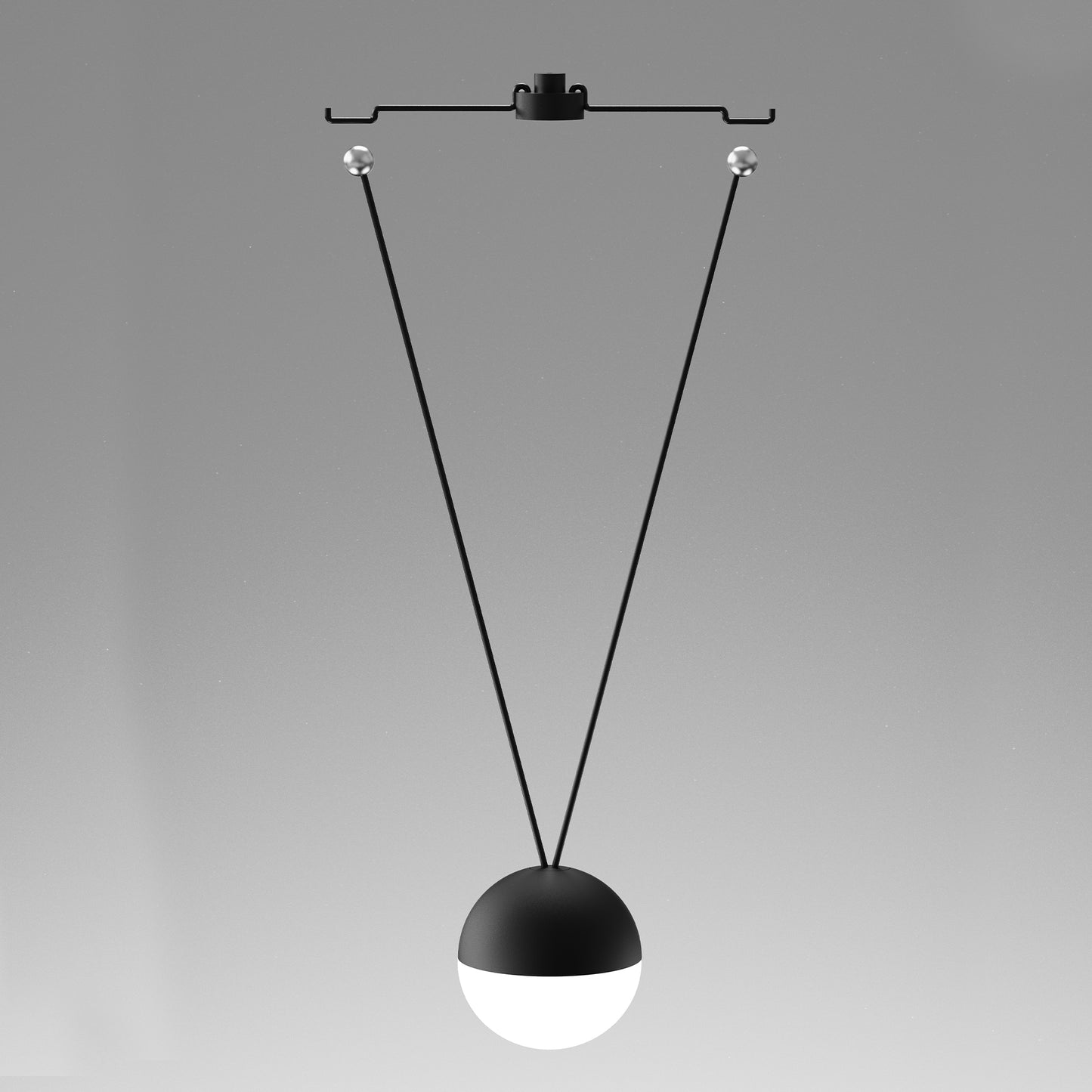 Lampe sans fil à poser ou à suspendre noire LED blanc chaud dimmable ALBEDO BLACK ø12 cm