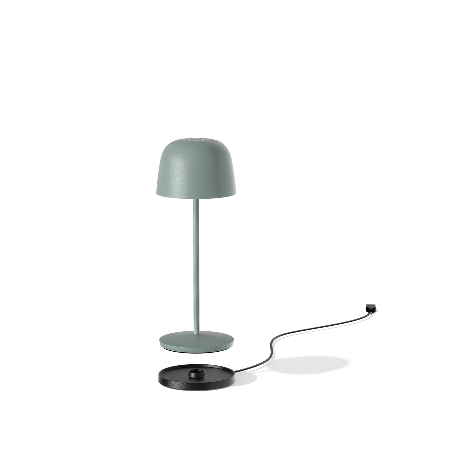 Lot de 6 Lampe de table sans fil LED blanc chaud dimmable SOPHIA OLIVE H28cm Vert Olive avec plateau de chargement