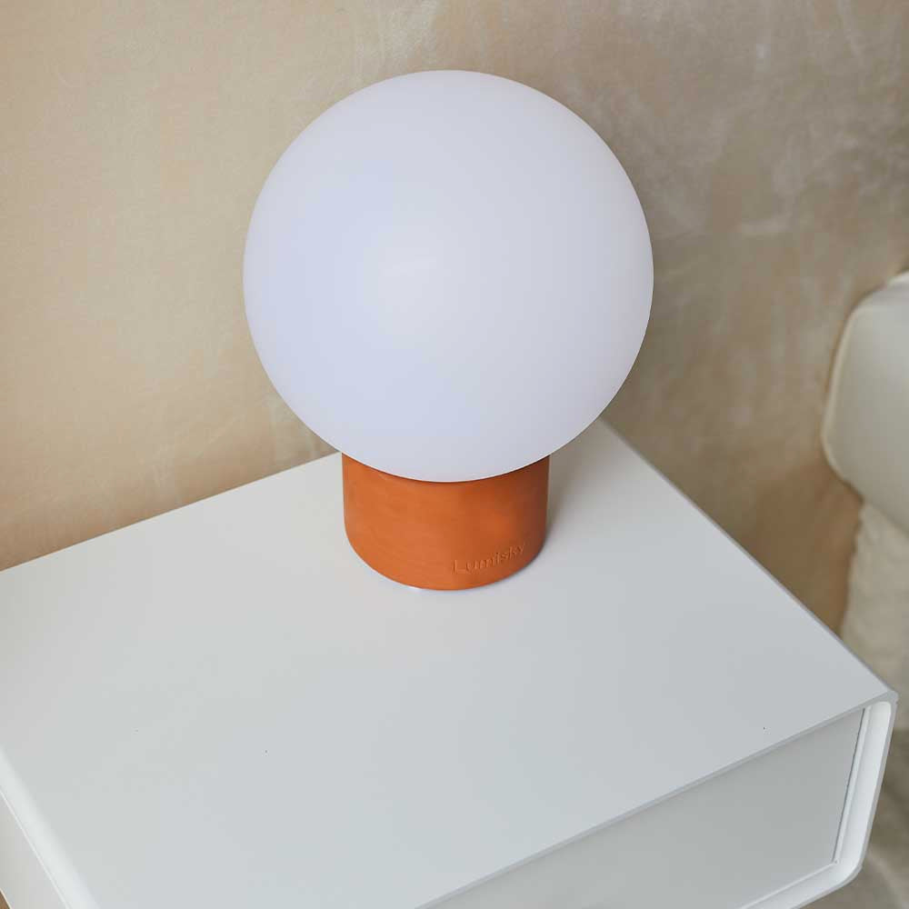 Lampe de table touch pied en terre cuite LED blanc chaud/dimmable TERRA TERRE CUITE H25cm