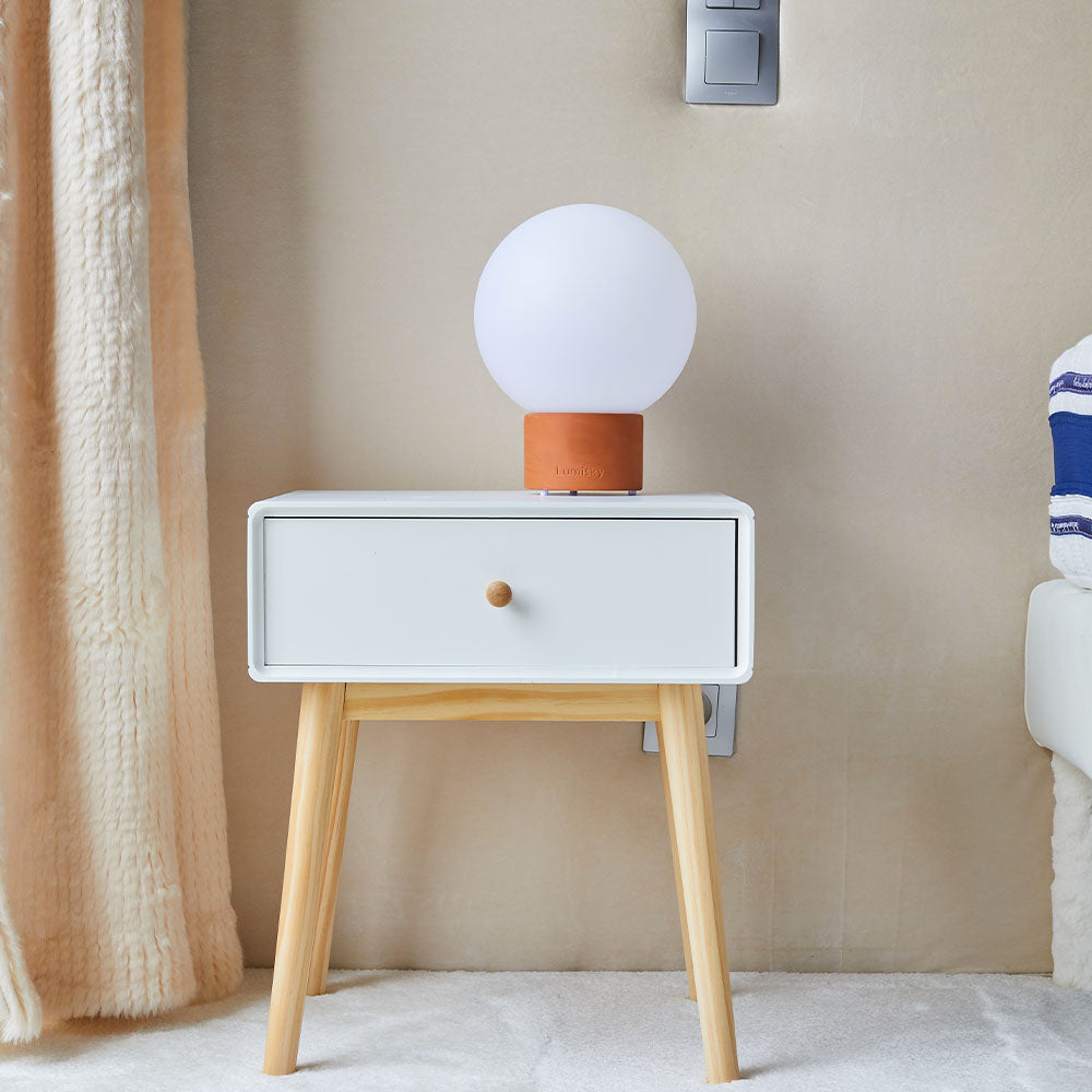 Lampe de table touch pied en terre cuite LED blanc chaud/dimmable TERRA TERRE CUITE H25cm