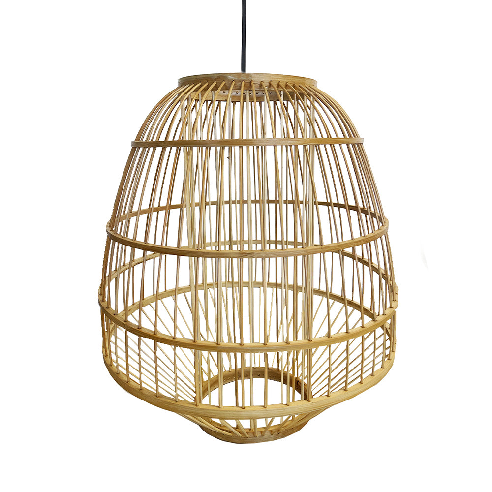 Abat jour naturel MYKONOS en bambou style bohème H37cm pour monture électrique E27