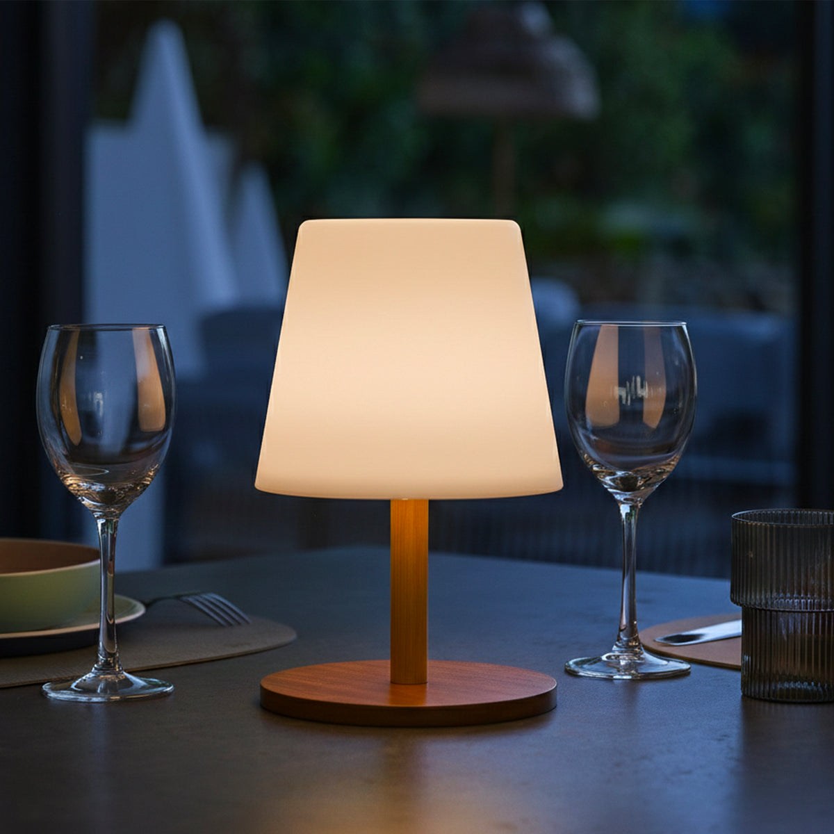 2 Lampe de table STANDY WOOD H25CM