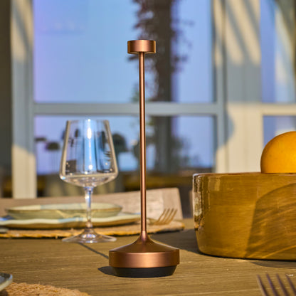 Lampe de table sans fil cuivre touch LED blanc chaud RUBY COPPER H25 cm