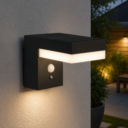 Applique murale solaire à fixer LED blanc chaud avec détecteur de mouvement CENOVA WALL H12.5cm