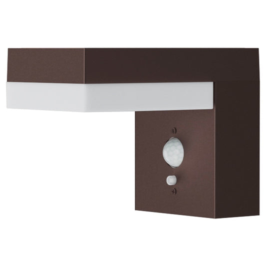 Applique murale solaire à fixer LED blanc chaud avec détecteur de mouvement CENOVA WALL CORTEN  H12.5cm