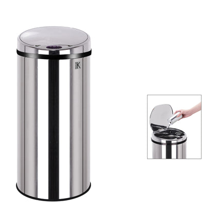 Poubelle de cuisine automatique 30L ARTIC en acier Inox H56cm avec cerclage