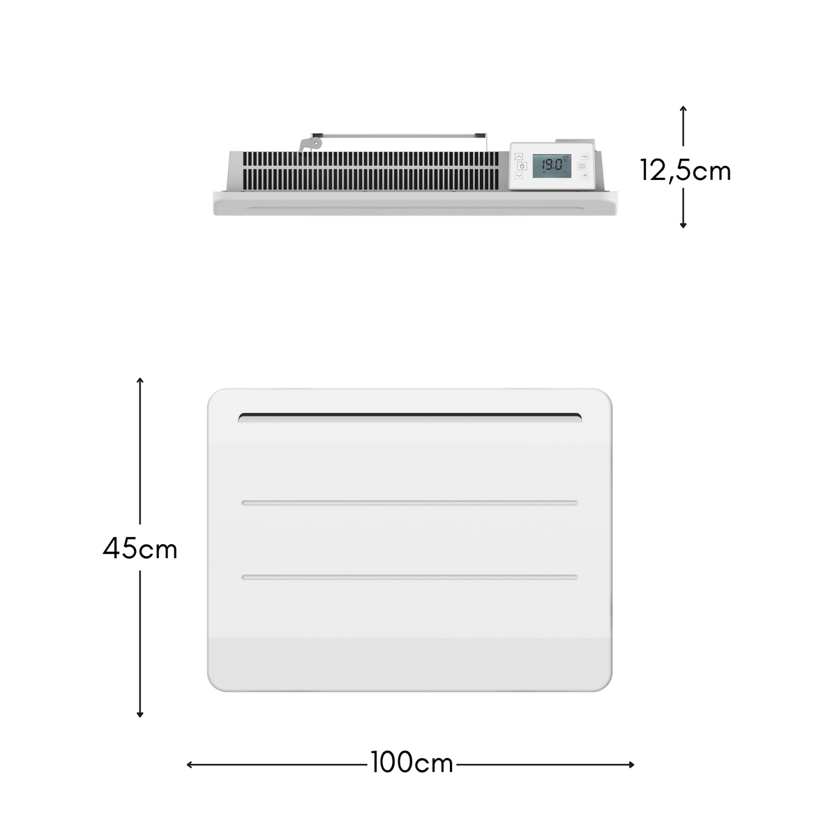 Radiateur électrique à inertie sèche FONTE écran LCD 2000W TANA