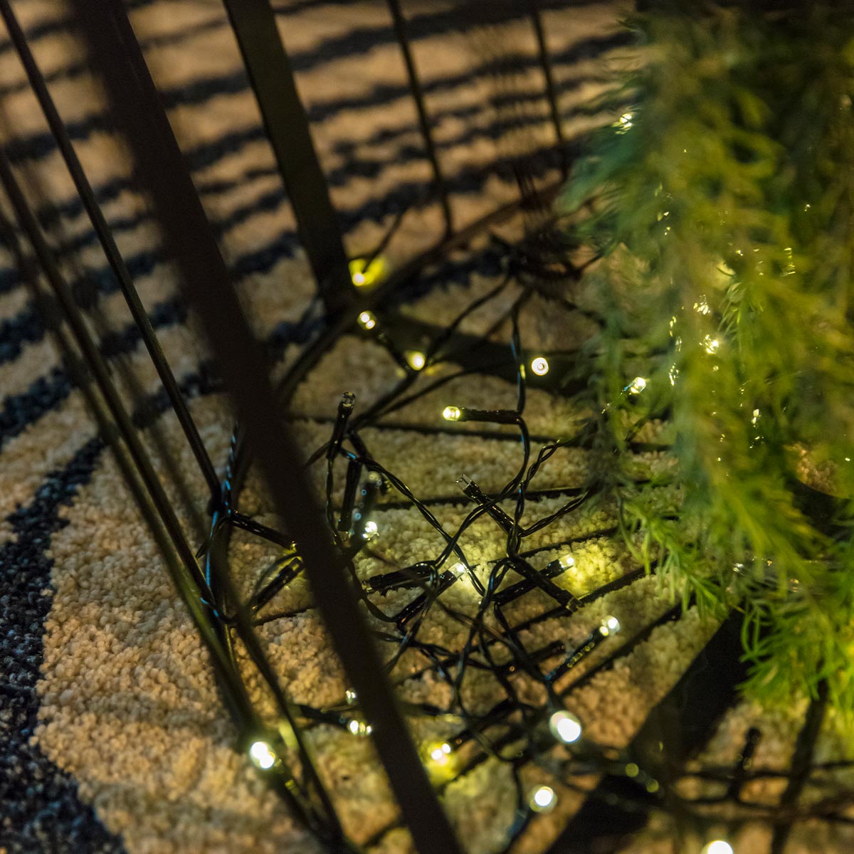 Lot de 2 guirlandes lumineuses solaires décoration extérieur 200 LED blanc chaud YOGY SOLAR WARM 16.30m 8 modes