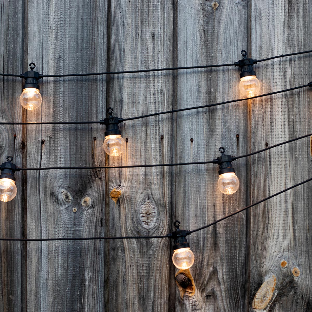 Guirlande lumineuse solaire raccordable 20 globes transparents LED blanc chaud PARTY CLEAR SOLAR 20 9m 13 modes