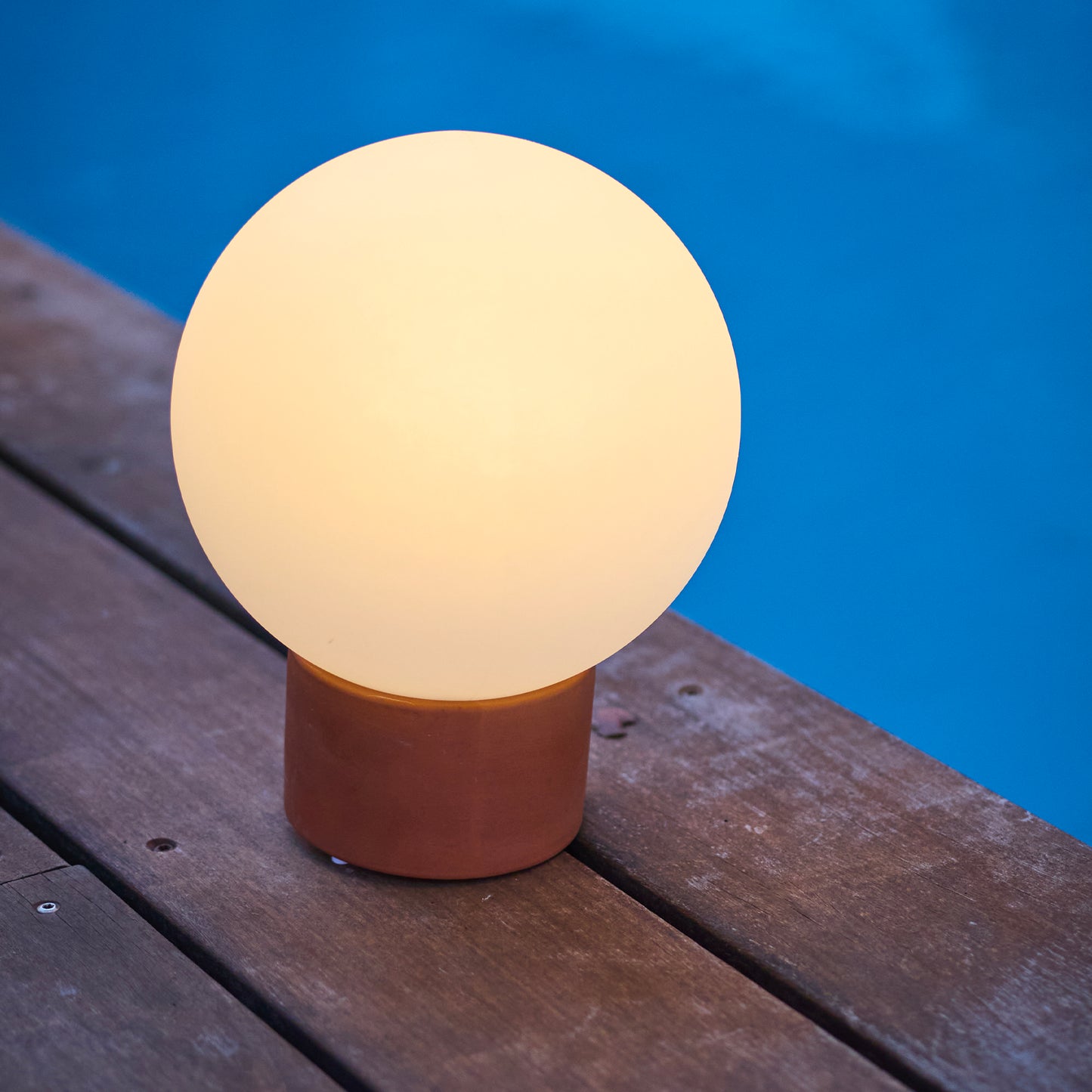 Lampe de table touch pied en terre cuite LED blanc chaud/dimmable TERRA TERRE CUITE  H25cm