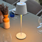 Lampe de table touch sans fil en aluminium blanc LED KELLY WHITE blanc dimmable H38cm