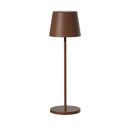 Lampe de table touch sans fil en aluminium marron KELLY VINTAGE LED blanc dimmable H38 cm