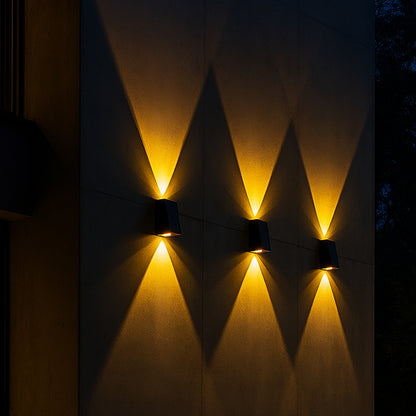 Lot de 2 appliques murales solaires LED blanc chaud 2X BRIO H11,5cm