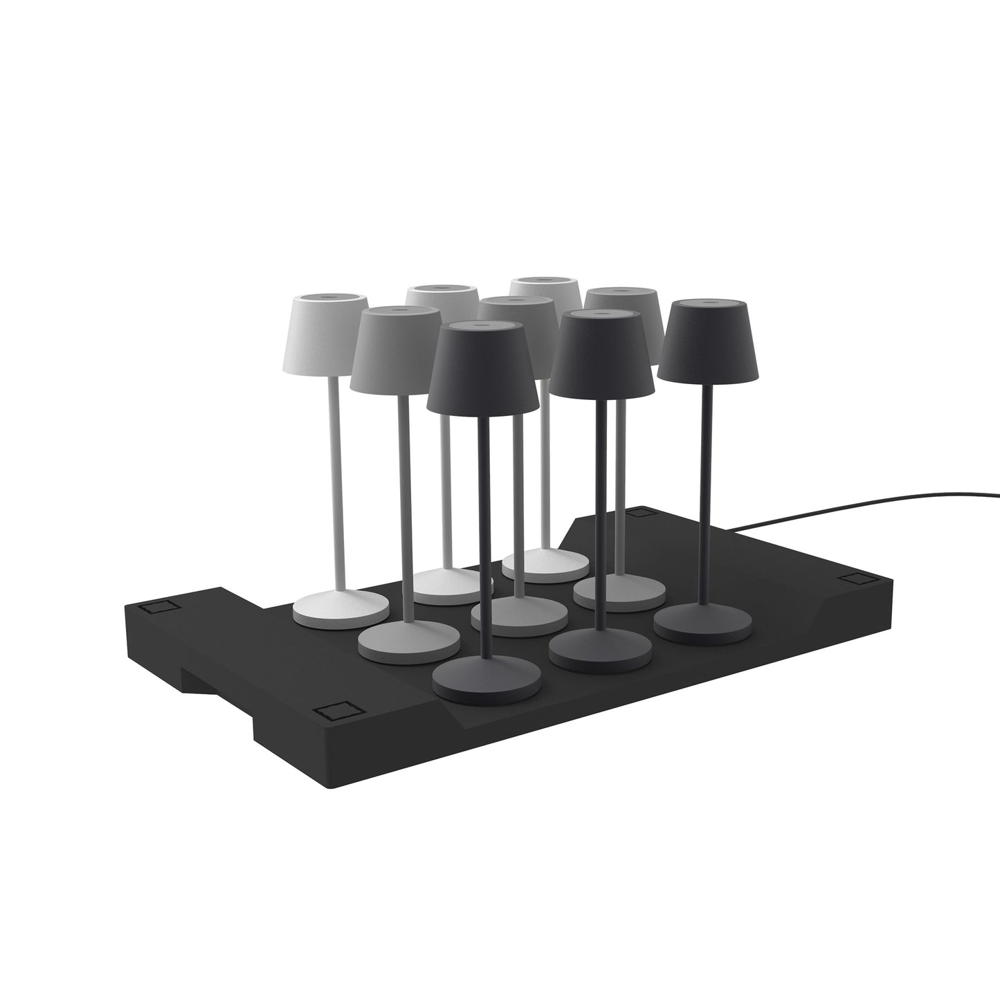 Plateau de chargement induction PLATE pour 9 lampes EMILY