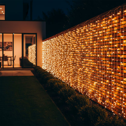 Guirlande lumineuse solaire rideaux 200 LED blanc chaud YOGY CURTAIN 200 4mx2m 8 modes