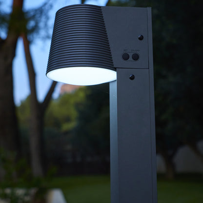 Balise solaire à fixer ou à planter LED blanc chaud/ froid SOLINE TALL H70cm