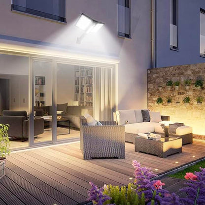 Spot solaire 2 têtes noir éclairage puissant LED blanc CLIPPER BLACK 37cm avec détecteur de mouvement orientable