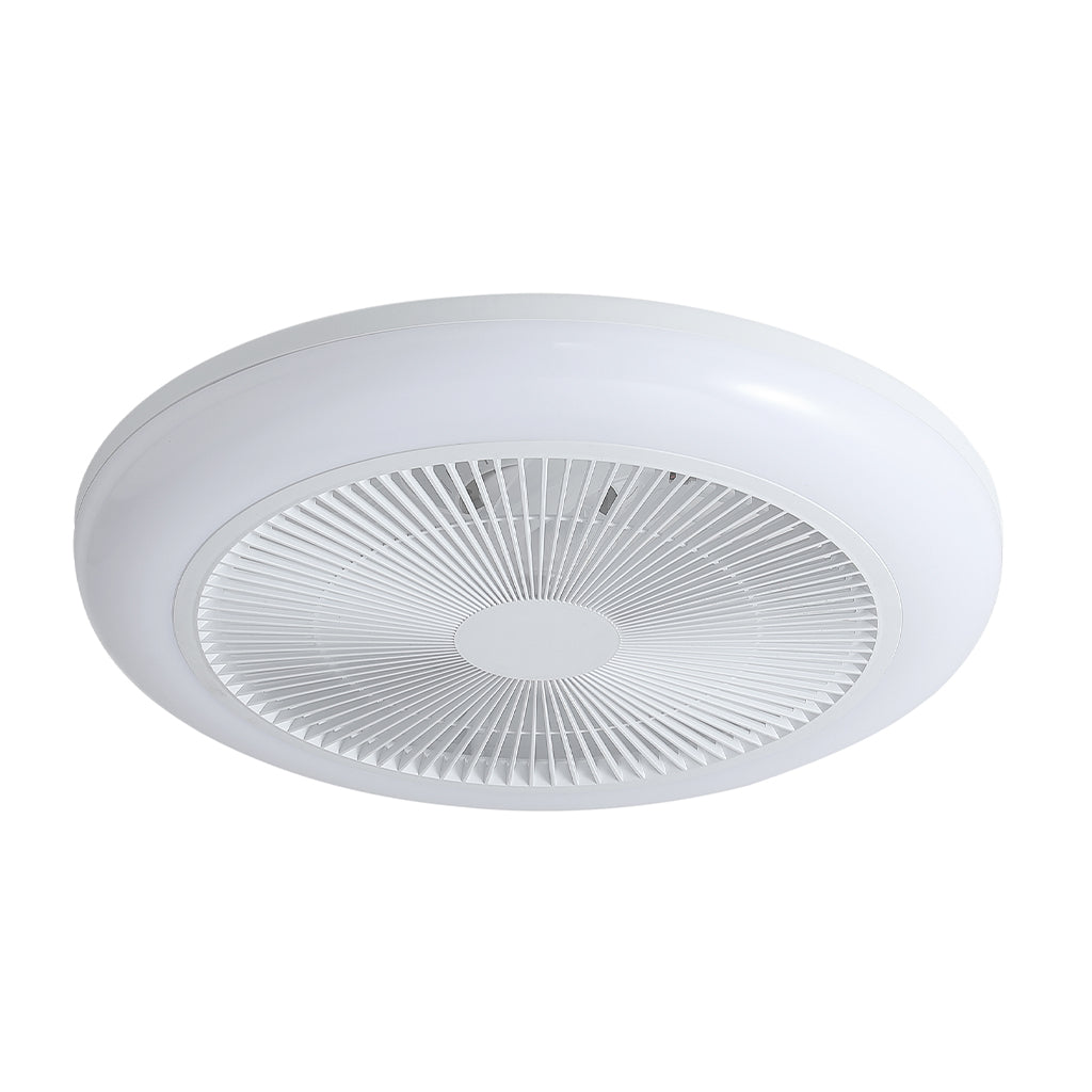 Ventilateur de Plafond Compact LAGUNA 46cm avec Éclairage LED RGB Multicolore 24W Puissant Petit Ventilateur Silencieux 36dB pour Chambre Enfant et Bureau Moteur DC 10W Basse Consommation Sécurité Maximale avec Télécommande Plafonnier 3500 Lumens Blanc