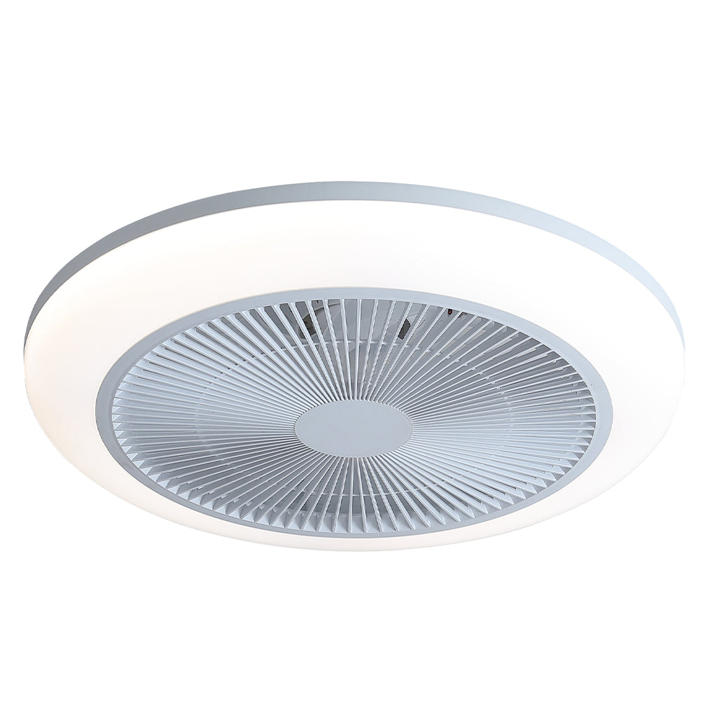 Ventilateur de Plafond Compact LAGUNA 46cm avec Éclairage LED RGB Multicolore 24W Puissant Petit Ventilateur Silencieux 36dB pour Chambre Enfant et Bureau Moteur DC 10W Basse Consommation Sécurité Maximale avec Télécommande Plafonnier 3500 Lumens Blanc