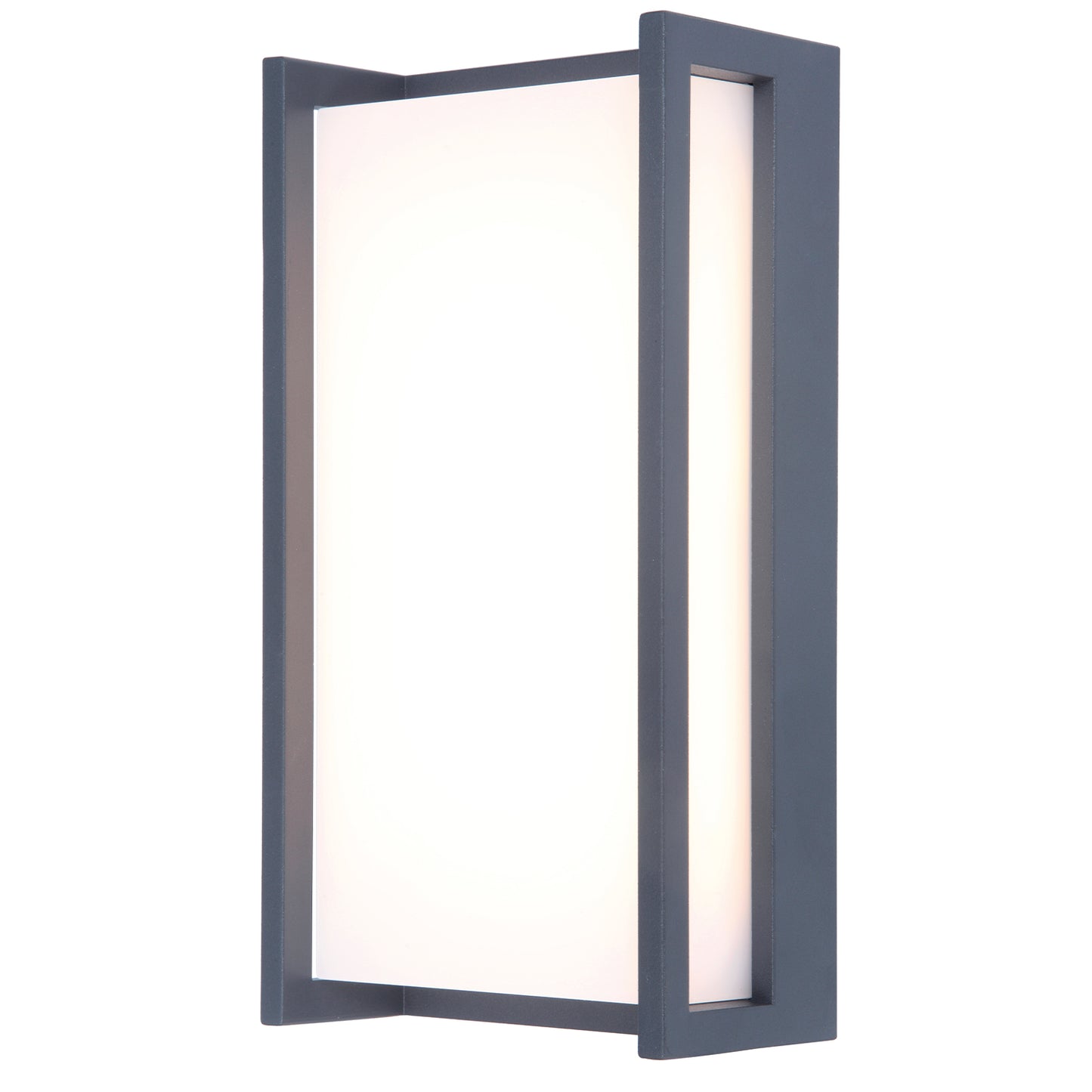 Applique murale d'extérieur sur secteur QUBO GREY aluminium LED blanc chaud H22cm