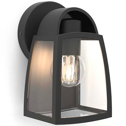 Applique murale d'extérieur sur secteur KELSEY aluminium noir culot E27 H20cm