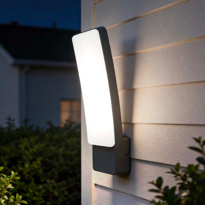 Applique murale d'extérieur sur secteur KIRA GREY aluminium LED blanc chaud H31m