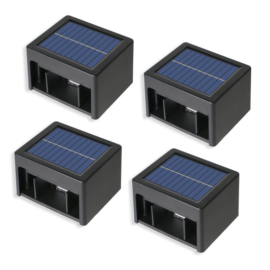 Lot de 4 appliques murales solaires LED blanc chaud/ froid 4x DAXY H6cm