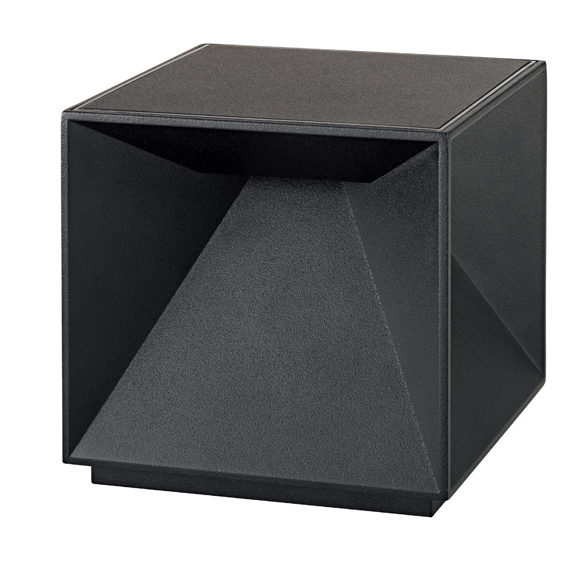 Lampe de table cubique en aluminium noir LED blanc chaud dimmable CUBOX BLACK H10 cm