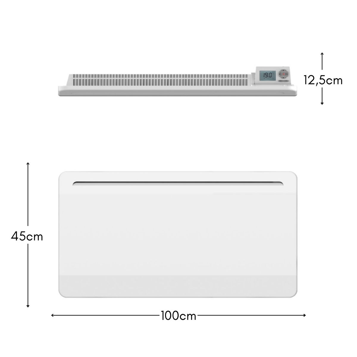 Radiateur électrique à inertie sèche CERAMIQUE écran LCD 2000W ROSWELL