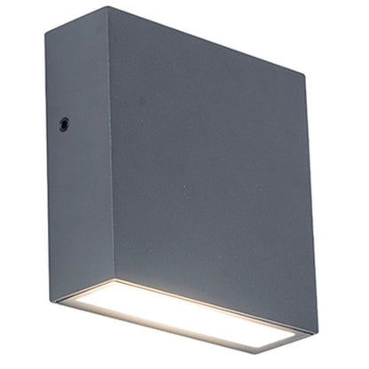 Applique murale d'extérieur sur secteur GEMINI XF GREY  aluminium gris LED blanc H8,5cm