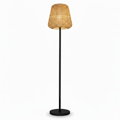 Lampadaire solaire extérieur en poly rotin avec module LED blanc chaud télécommande TALL BOHEME  SOLAR  H160cm