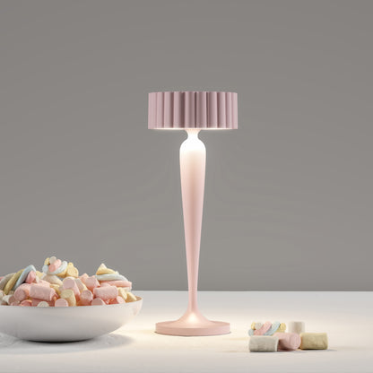 Lampe de table sans fil en aluminium rose LED TWIGGY PINK H26 cm