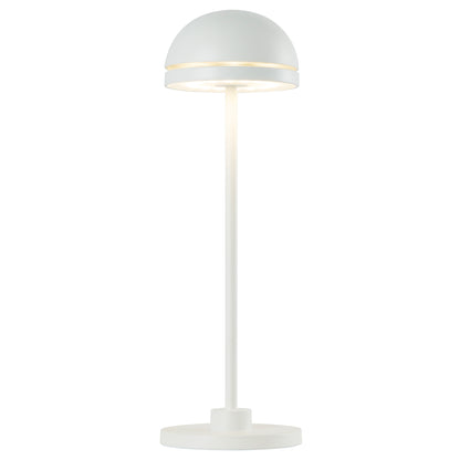 Lampe de table touch sans fil en aluminium blanc LED DUPLO CUP WHITE dimmable H26cm