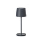 Mini lampe de table touch sans fil en aluminium gris LED KELLY MINI ROCK blanc dimmable H22cm