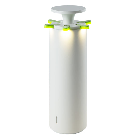 Lampe de table sans fil touch en aluminium blanc LED FIREWORK LIME H24 cm