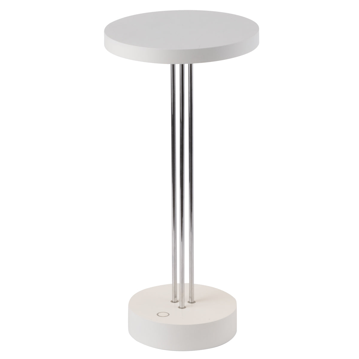 Lampe de table sans fil en aluminium blanche LED blanc chaud TRIZIO WHITE H33cm