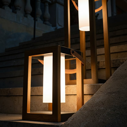 Lanterne solaire LED blanc SERAPHINA avec panneau solaire H32cm