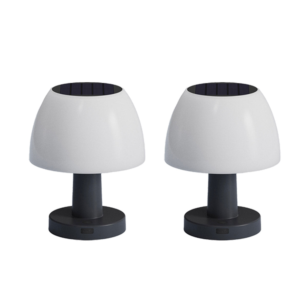 Lot de 2 Lampe de table solaire LED blanc 4 intensités LUMINA H13,5cm