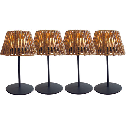 Lot de 4 minis lampes de table LED sans fil blanc dimmable 2X TWINS RAFFY H23.5cm