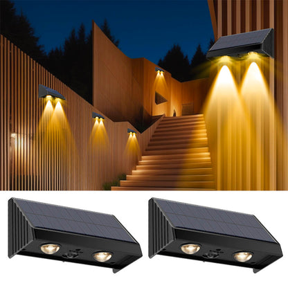 Lot de 4 Lampes Murales Solaires LED Blanc KYLA - Éclairage Moderne, Étanches et Autonomes, Idéales pour Terrasse, Jardin, Allée et Extérieur