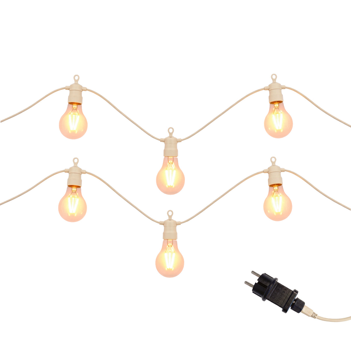 Guirlande connectable PARTY MAX CLEAR CREAM 20 LED 13M