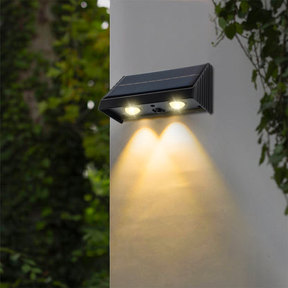 Lot de 4 Lampes Murales Solaires LED Blanc KYLA - Éclairage Moderne, Étanches et Autonomes, Idéales pour Terrasse, Jardin, Allée et Extérieur