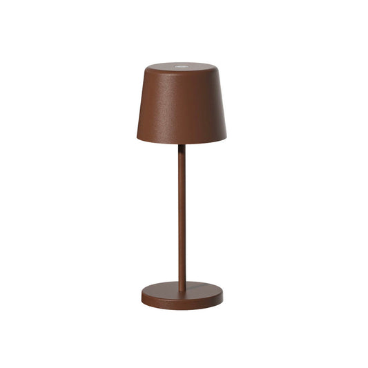 Mini lampe de table touch sans fil en aluminium bronze LED KELLY MINI VINTAGE blanc dimmable H22cm