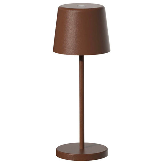 Mini lampe de table touch sans fil en aluminium bronze LED KELLY MINI VINTAGE blanc dimmable H22cm
