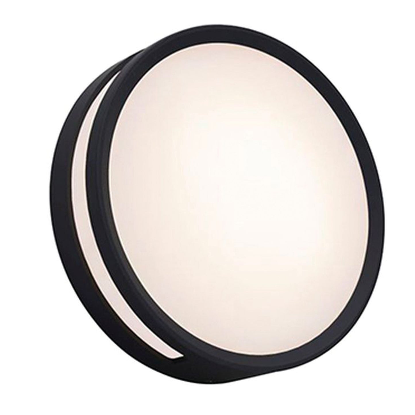Applique murale d'extérieur sur secteur ROLA aluminium noir LED blanc chaud H4,8cm
