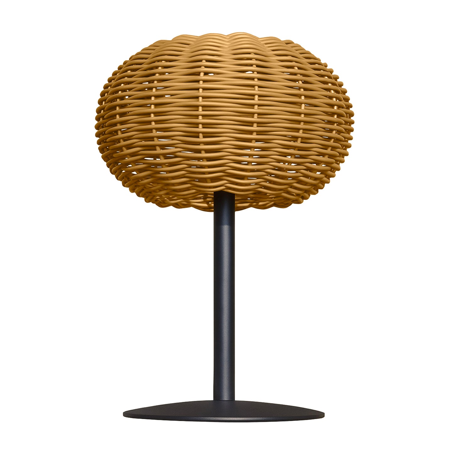 Lampe de table solaire SAMIRA SOLAR avec base module solaire rechargeable avec télécommande H25cm