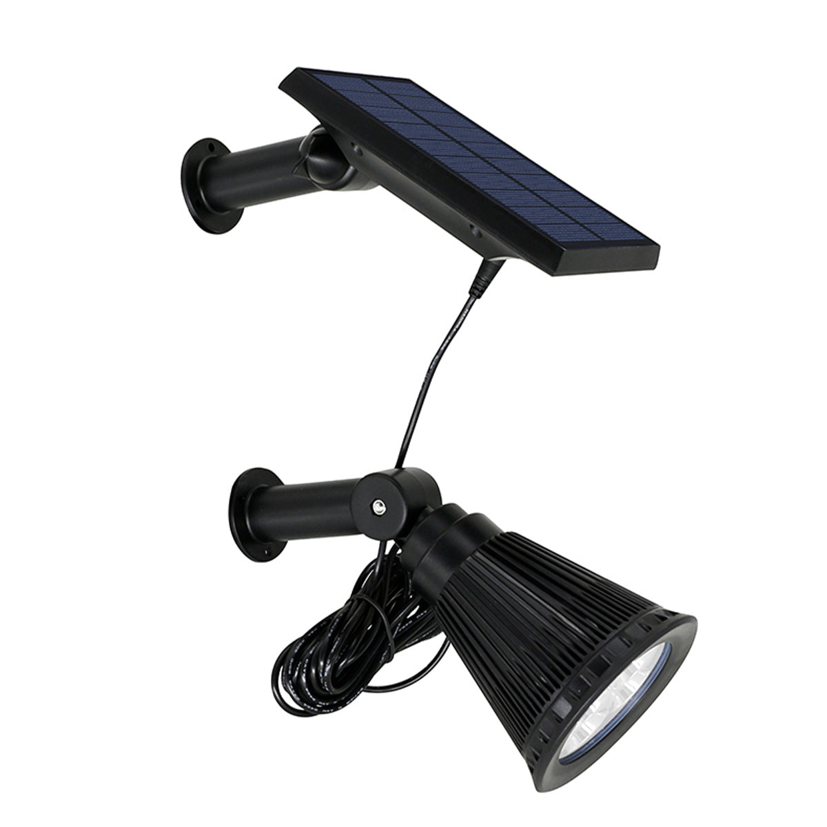 Lot de 4 spots solaires projecteurs à piquer LED blanc 200 lumens panneau solaire déporté 4x SPIKY AWAY W34