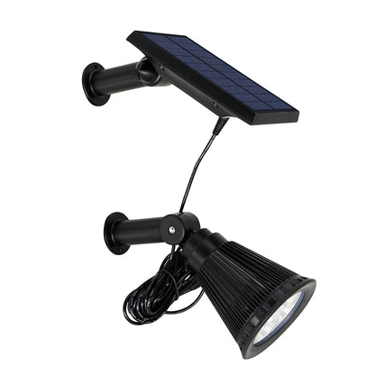 Lot de 4 spots solaires projecteurs à piquer LED blanc 200 lumens panneau solaire déporté 4x SPIKY AWAY W34
