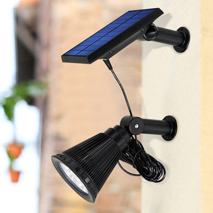 Lot de 4 spots solaires projecteurs à piquer LED blanc 200 lumens panneau solaire déporté 4x SPIKY AWAY W34
